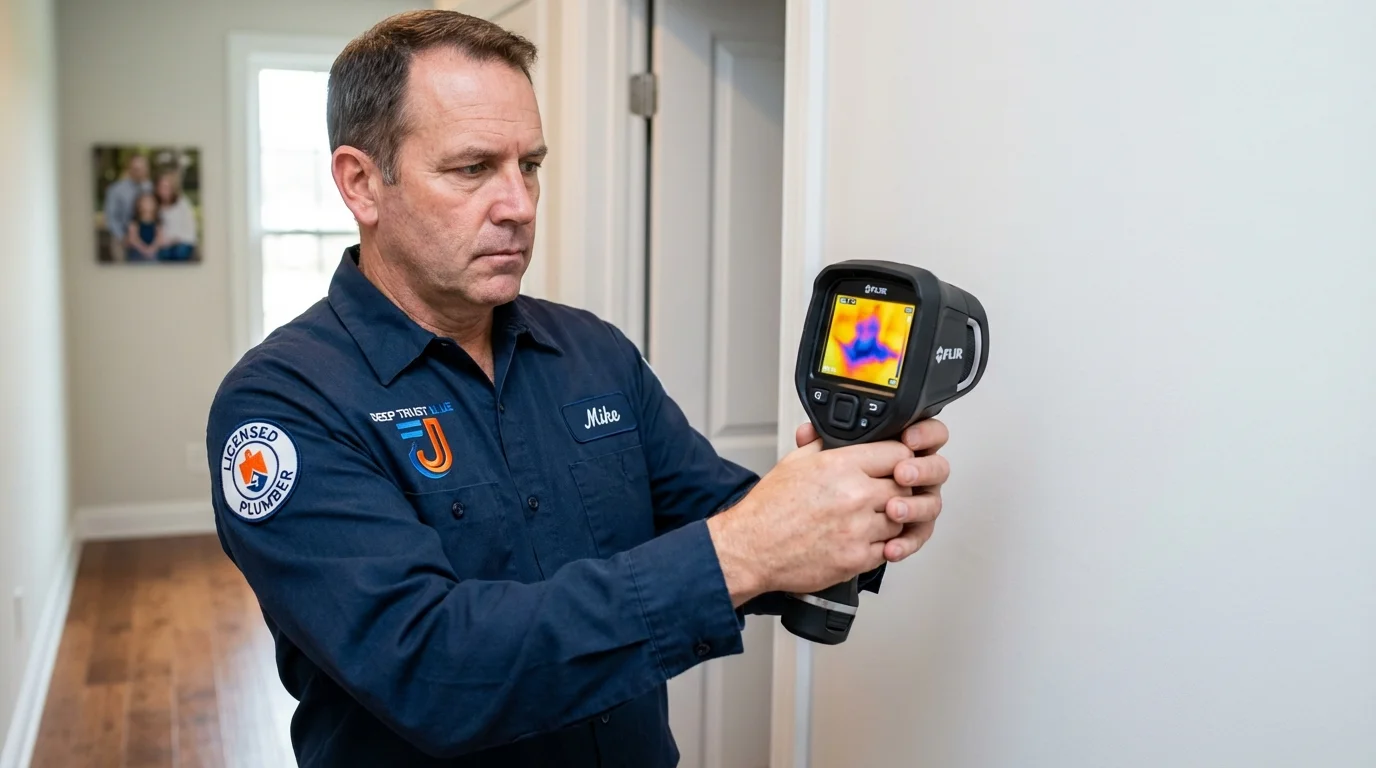 Thermal imaging leak detection by Johns Plumbing LLC in Cresco